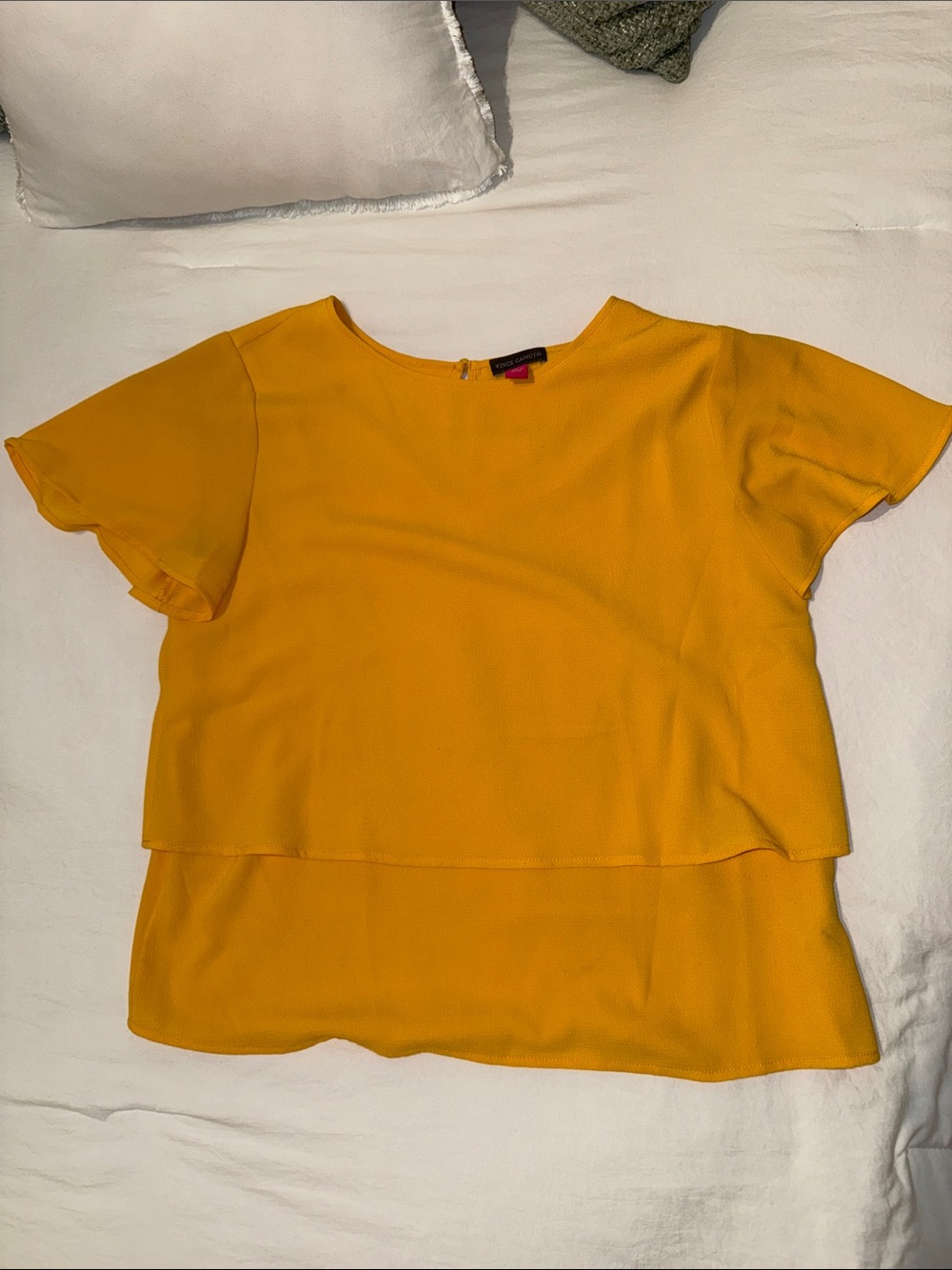 Vince Camuto Layered Yellow Blouse